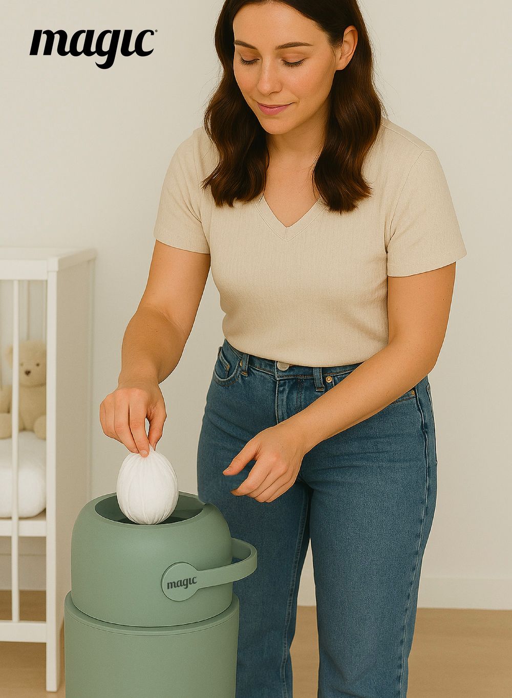 Magic Heka Diaper Pail - Lichen - M