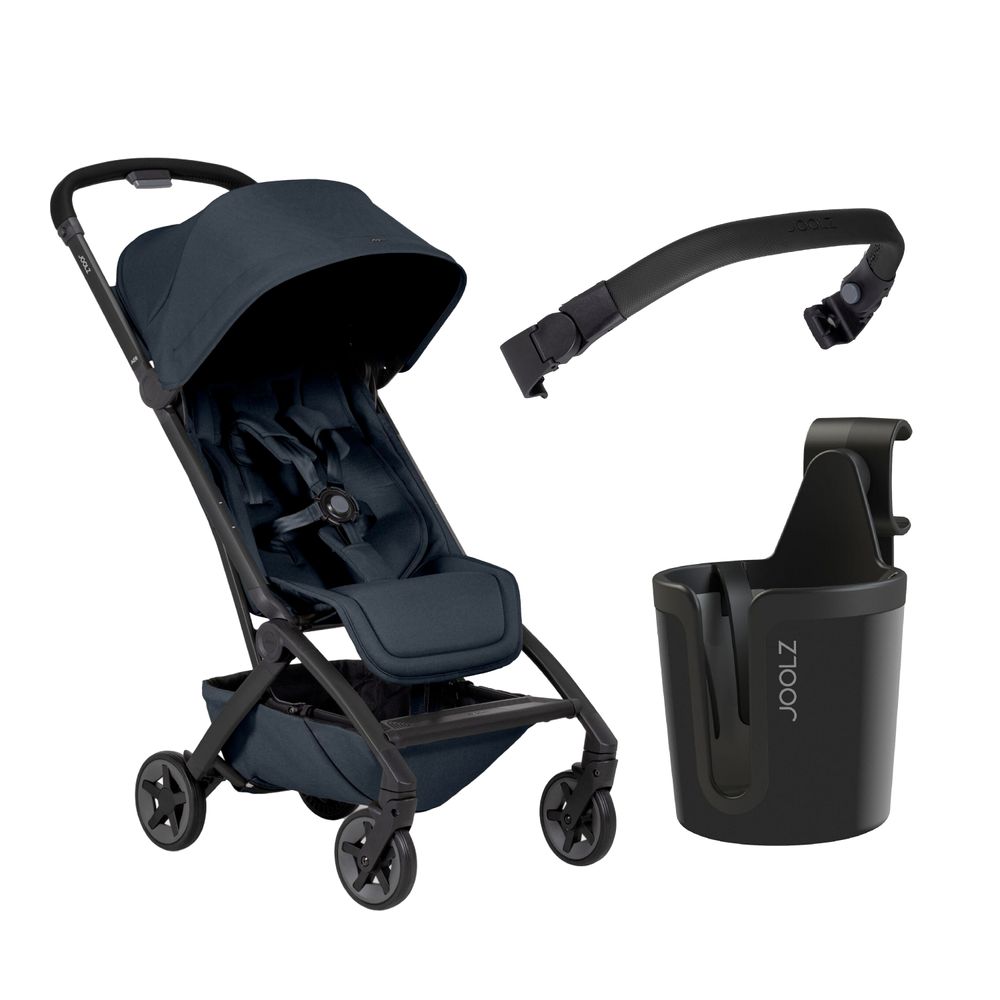 Joolz - Aer2 Buggy Stroller With Bumper Bar & Cup Holder - Dark Navy Blue