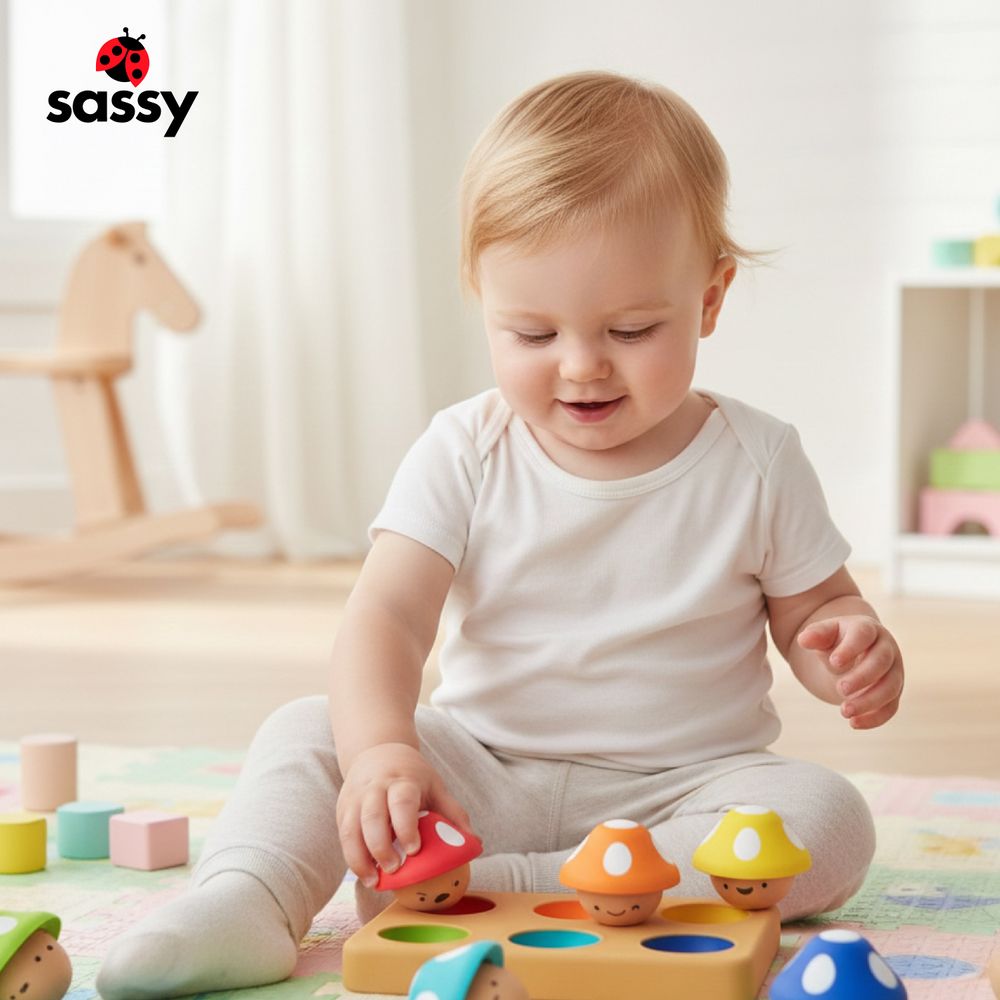 Sassy - Color & Emotion Matching And Sorting Board Toy - Multicolor