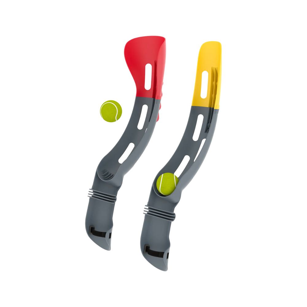 Chillafish - Slingi Anthracite Launch Catch Ball Game - Yellow/Red