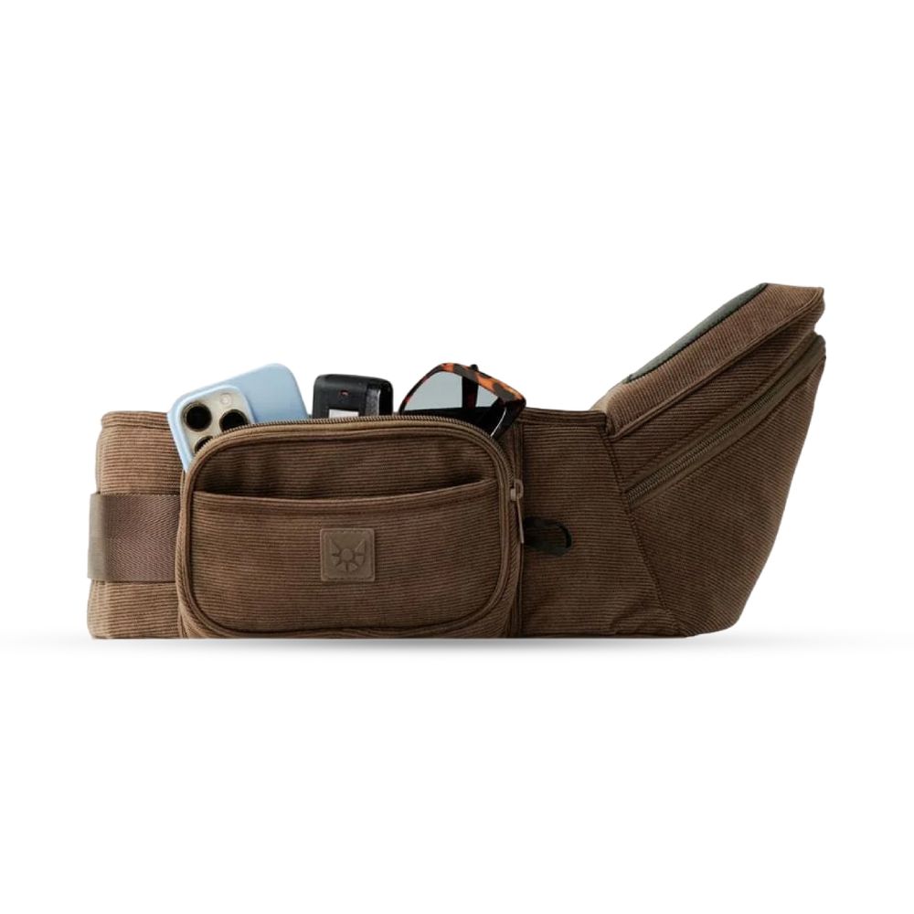 Hackerlily - Ergonomic Hip Seat Baby Carrier - Chocolate