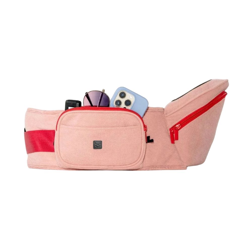 Hackerlily - Ergonomic Hip Seat Baby Carrier - Pink/Red