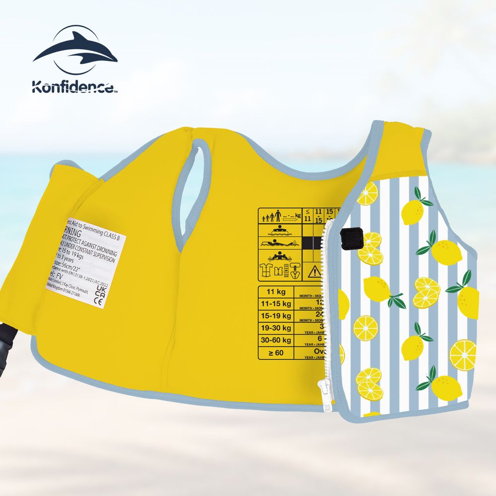 Konfidence - Kids Flexible Neoprene Swim Vest - Multicolor_M