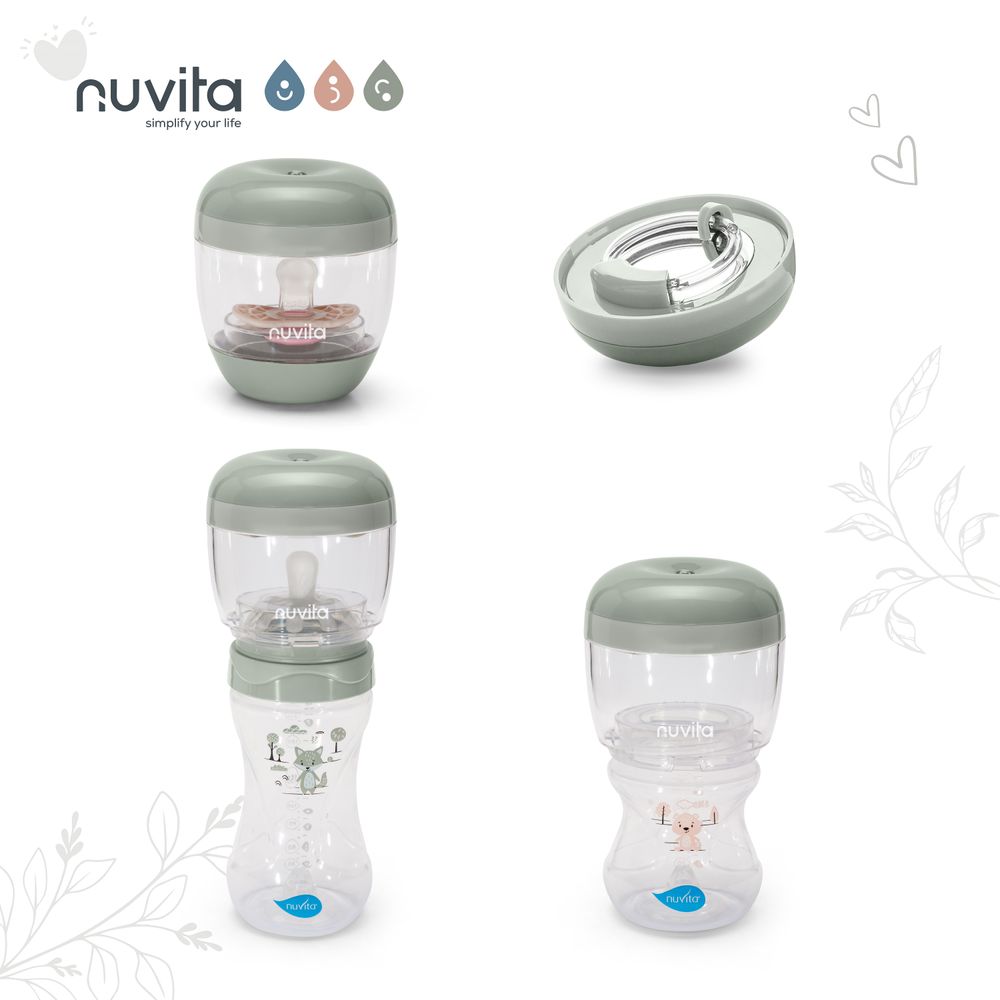 Nuvita - Portable Baby Pacifiers UV Steriliser - Sage Green