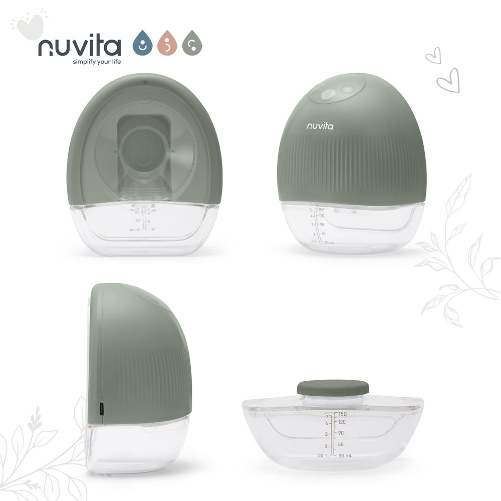 Nuvita - Wearable Hands Free Electric Breast Pump - Sage Green