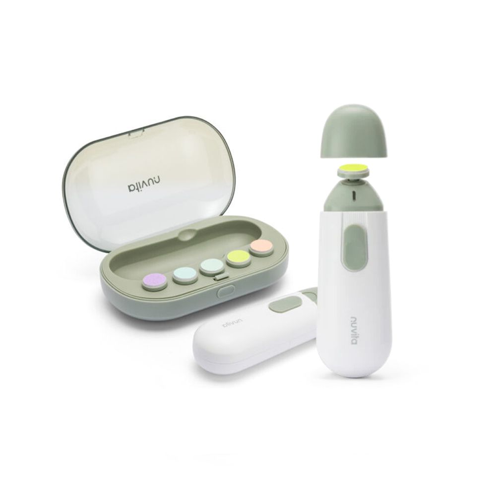 Nuvita - Trimmy Electric Nail Clipper & Nail File - Sage Green