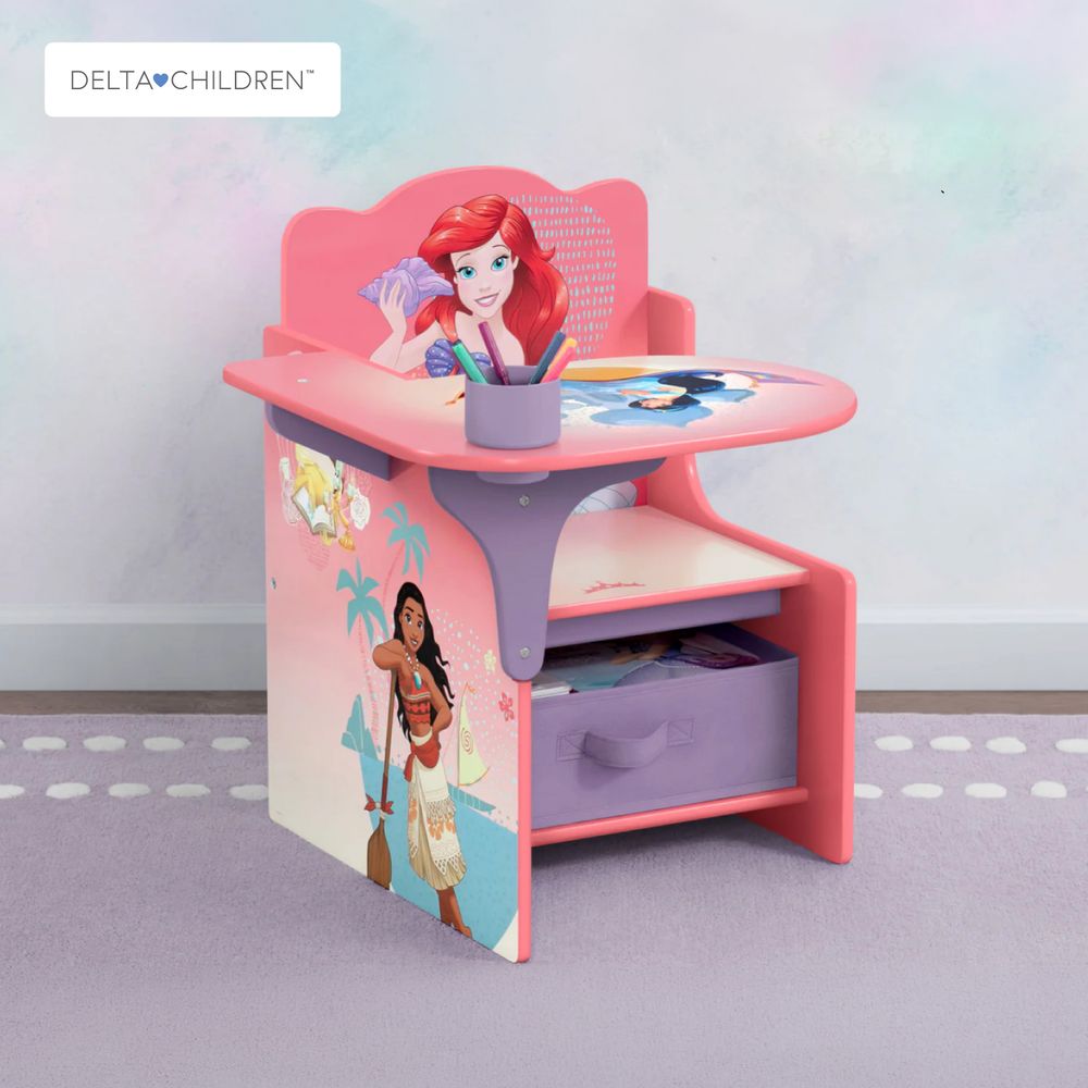 Delta Children - Chair Desk With Storage Bin - Disney Princess