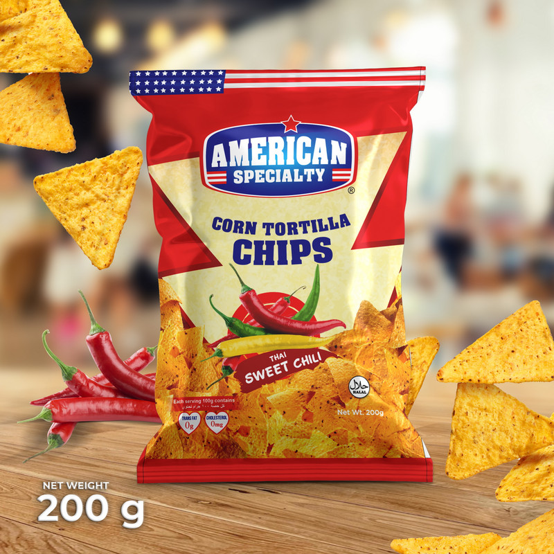 American Specialty - Corn Tortilla Chips - Thai Sweet Chili - 200 gm