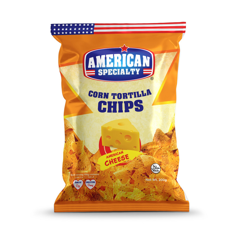 American Specialty - Corn Tortilla Chips - American Cheese - 200 gm