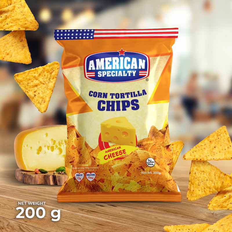 American Specialty - Corn Tortilla Chips - American Cheese - 200 gm