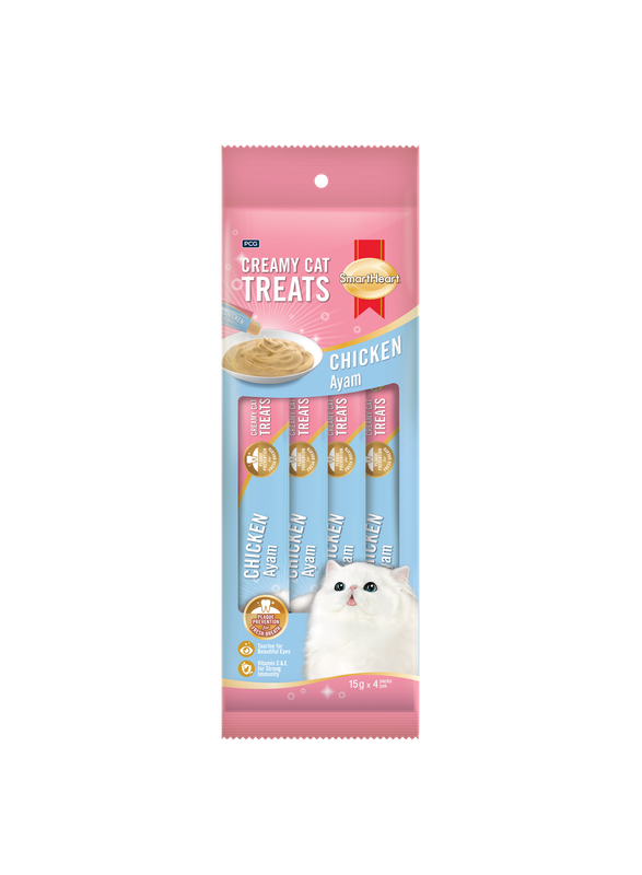 Smartheart - Creamy Cat Treats Chicken Flavor - 4pcs