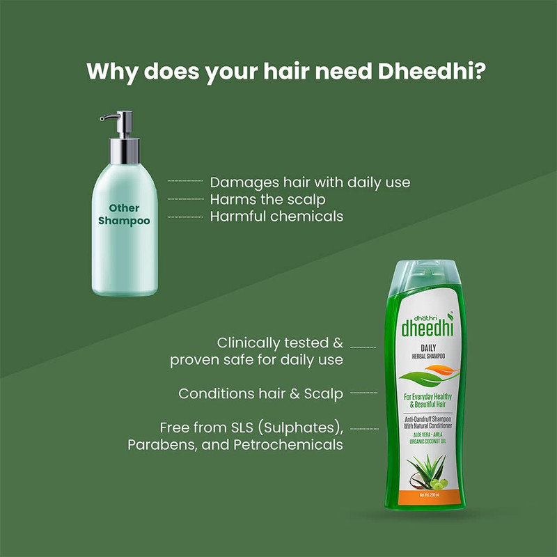 Dhathri - Dheedhi Daily Herbal Shampoo - 100 ml