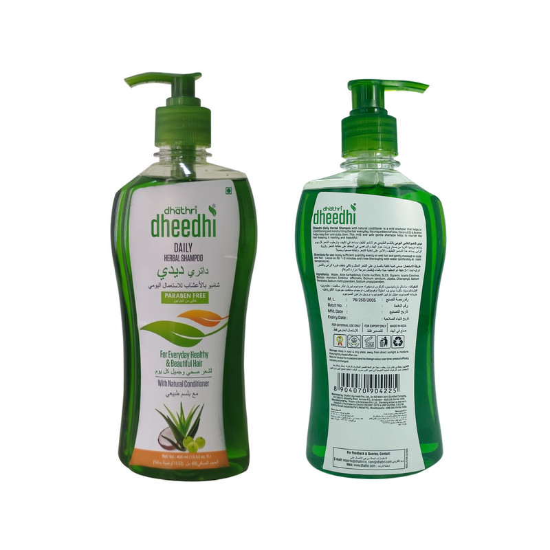 Dhathri - Dheedhi Daily Herbal Shampoo - 400 ml