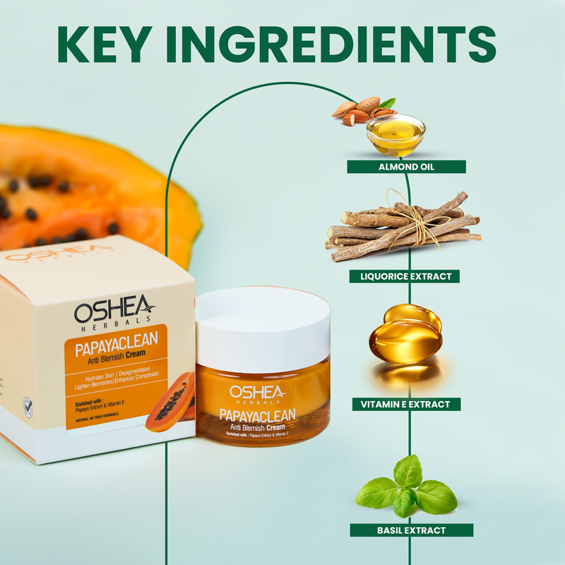 Oshea Herbals - Papaya Clean Anti Blemish Cream With Vitamin E 50g