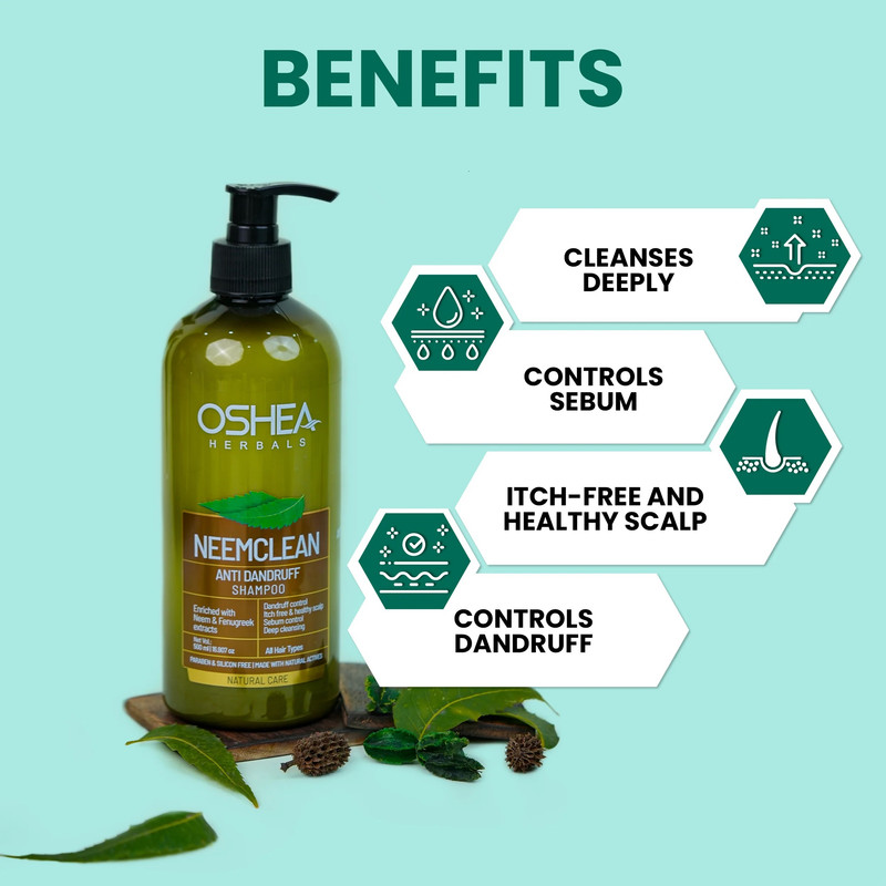 Oshea Herbals - Neem Clean Anti Dandruff Shampoo 500ml