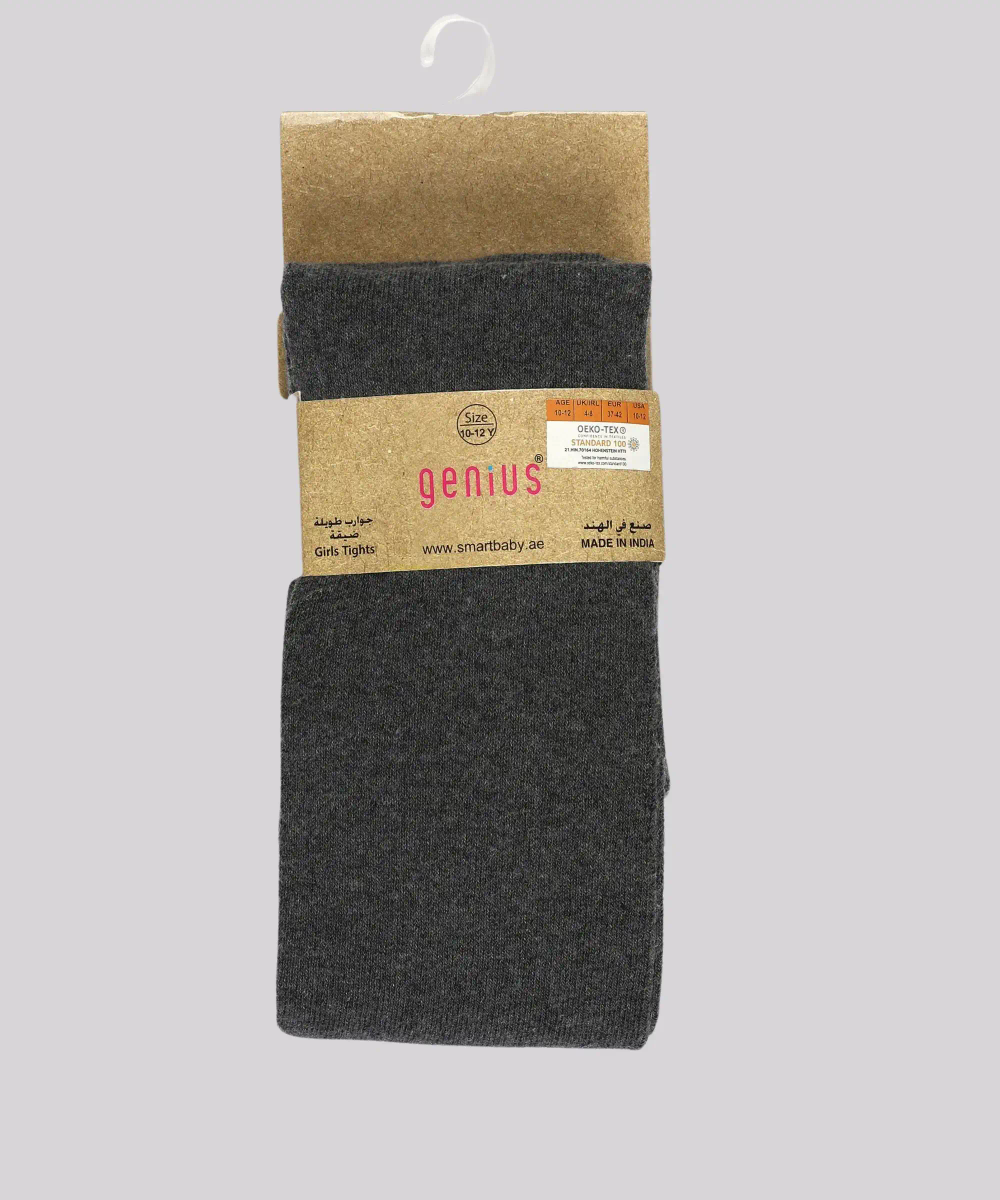 Genius Girls Plain Tights Dark - Gray