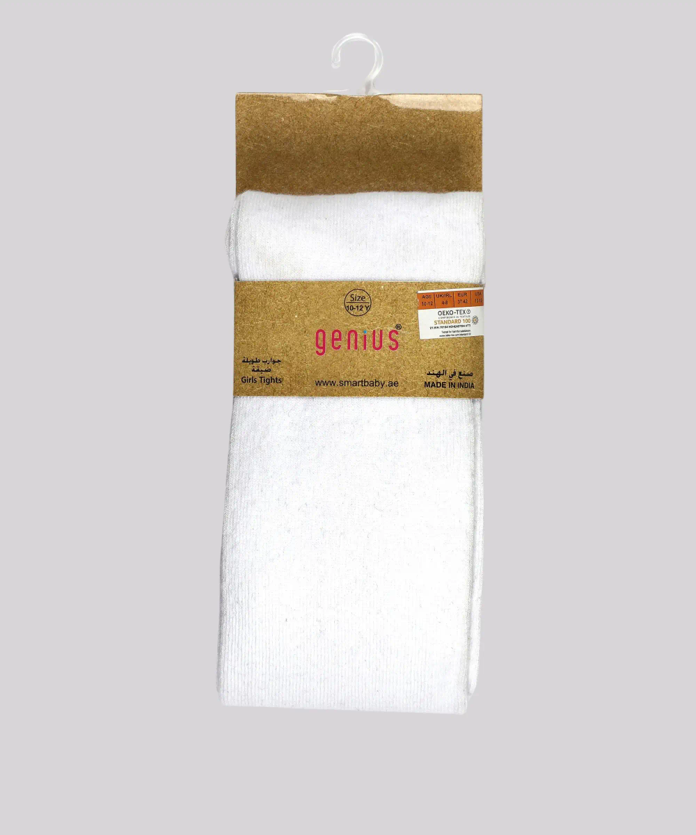 Genius Girls Plain Tights - White