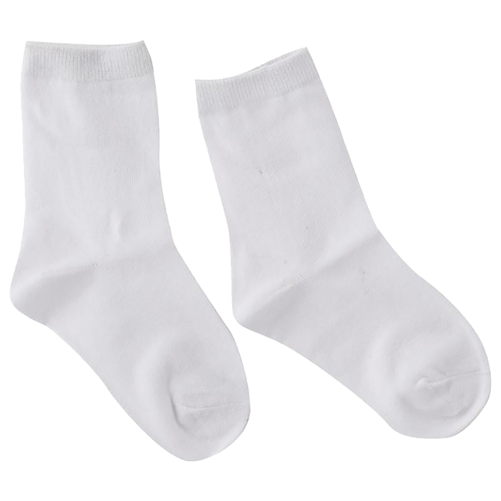 Genius Kids Crew Socks - White - 3 Pcs