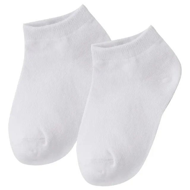 Genius Kids Ankel Length Trainer Socks - White - 3 Pcs