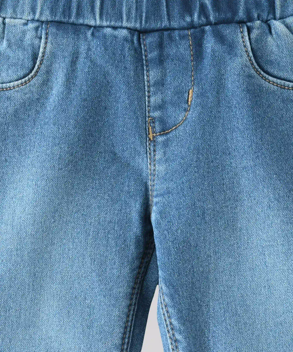 Nexgen Girl's Fully Elasticated Jeggings Ice Wash - Denim