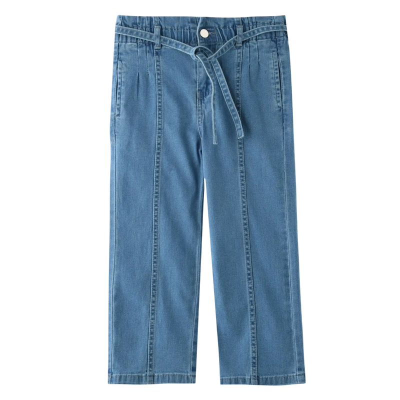Nexgen Girl's Fully Elasticated Jeans Ice Wash - Denim