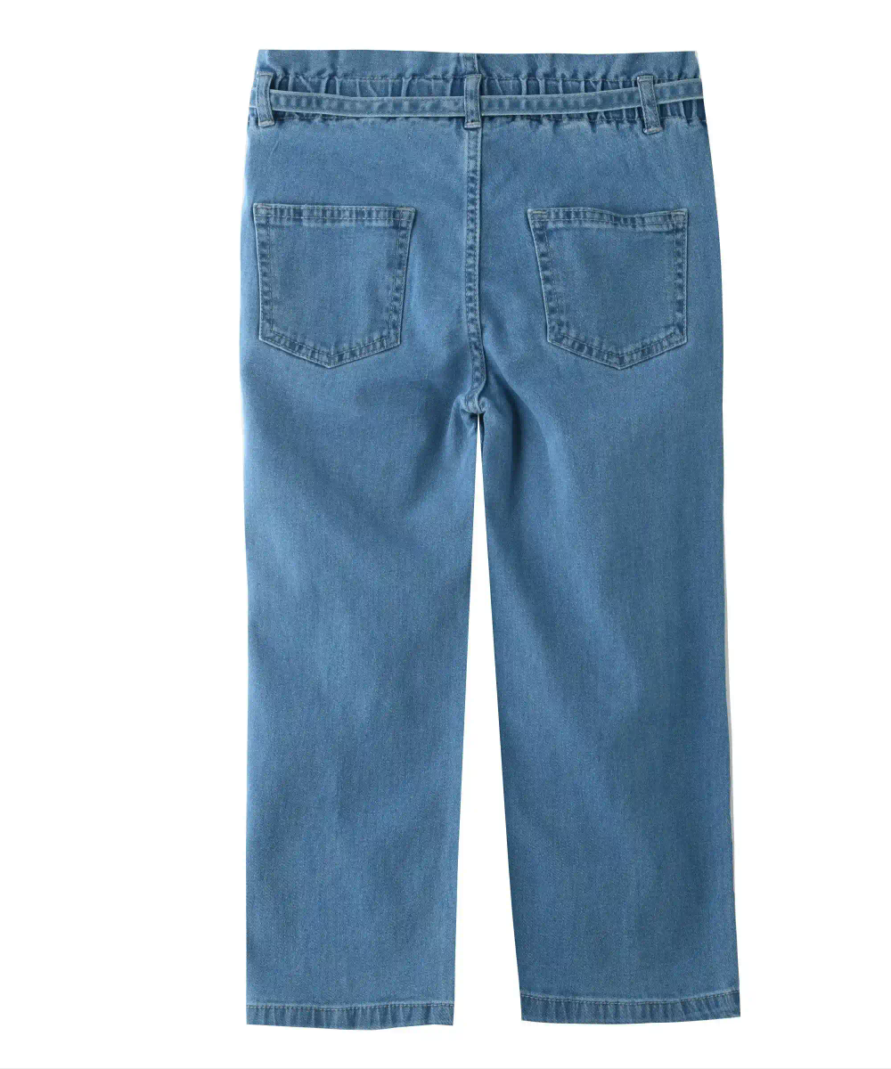 Nexgen Girl's Fully Elasticated Jeans Ice Wash - Denim