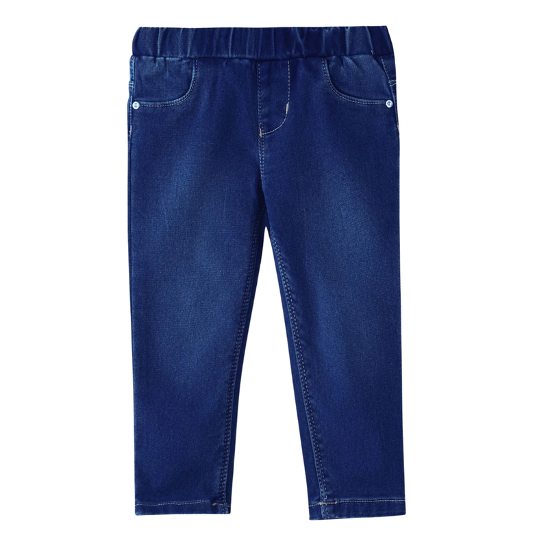 Nexgen Girl' Fully Elasticated Denim Jeggings - Dark Blue