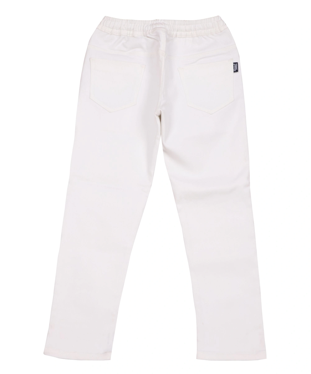 Nexgen Boy's Half Elasticated Pants - White