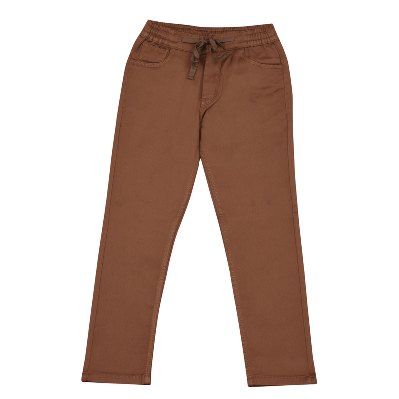 Nexgen Boy's Half Elasticated Pants - Brown