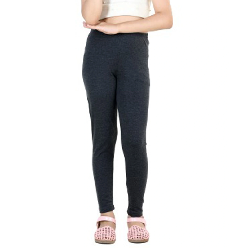 Nexgen Girl' Fully Elasticated Plain Leggings - Grey