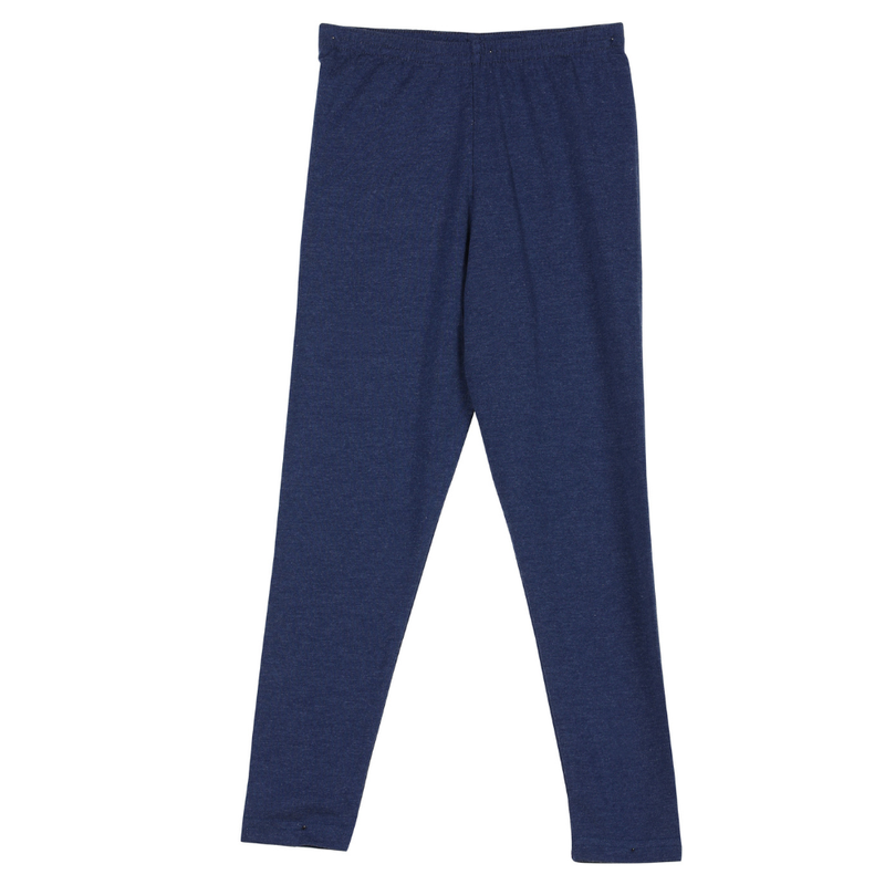 Nexgen Girl' Fully Elasticated Plain Leggings - Navy Blue