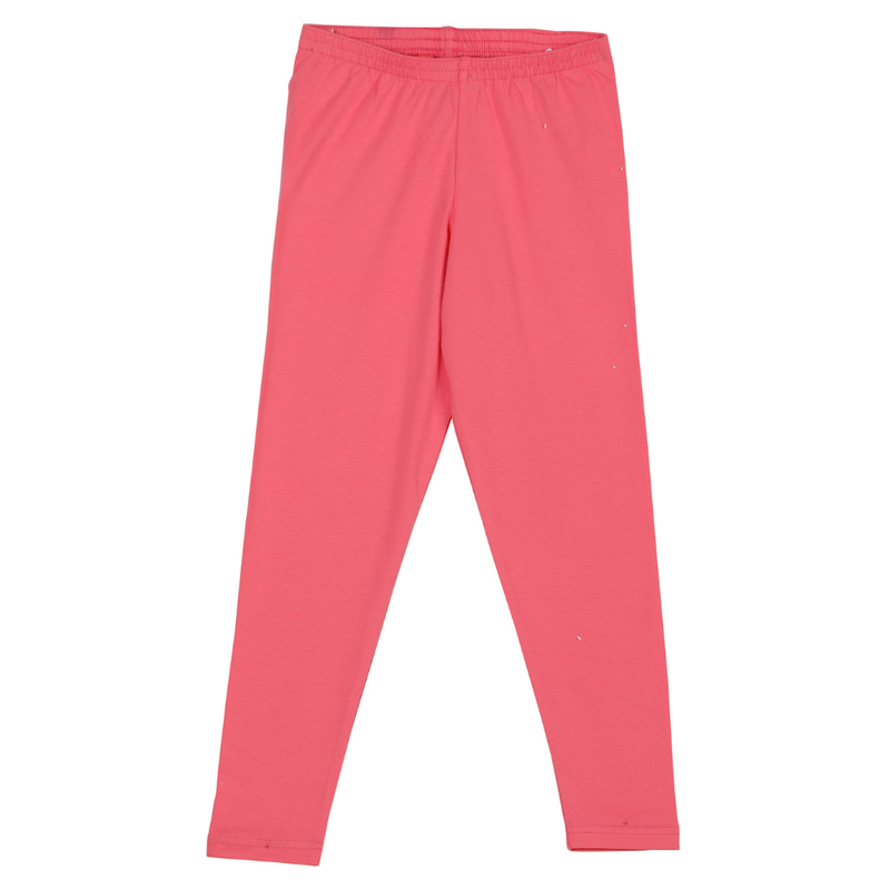 Nexgen Girl' Fully Elasticated Plain Leggings - Pink