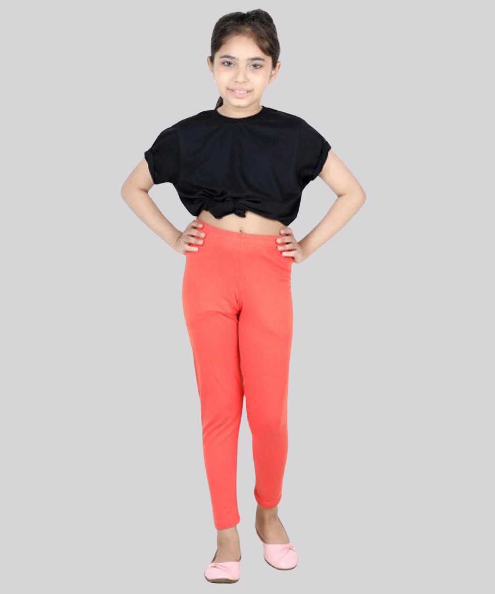 Nexgen Girl' Fully Elasticated Plain Leggings - Pink
