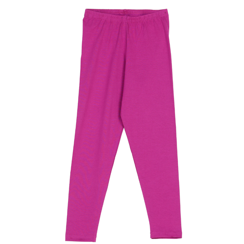 Nexgen Girl' Fully Elasticated Plain Leggings - Purple