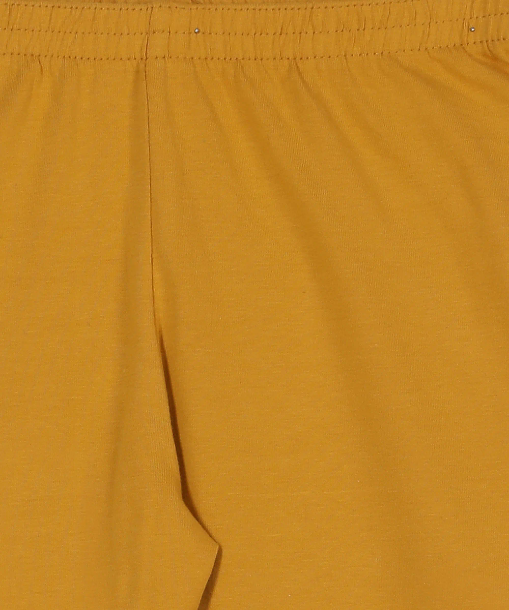 Nexgen Girl' Fully Elasticated Plain Leggings - Mustard