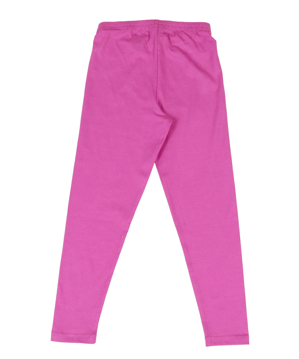 Nexgen Girl' Fully Elasticated Plain Leggings - Fuchsia