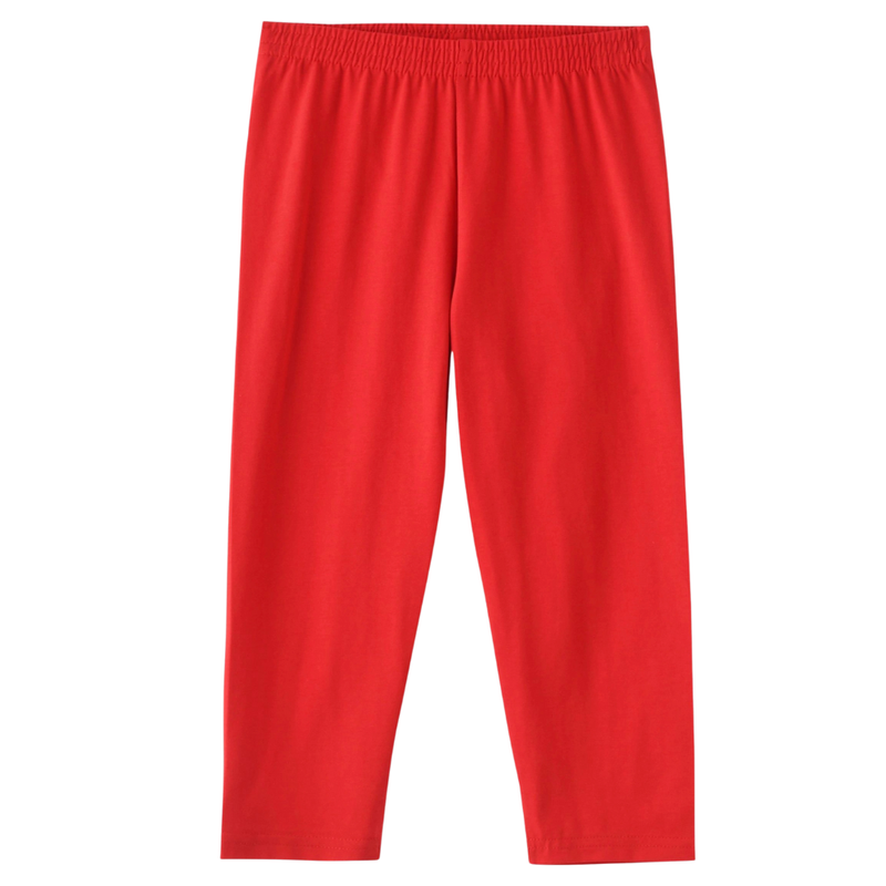 Nexgen Girl' Fully Elasticated Plain Leggings - Red