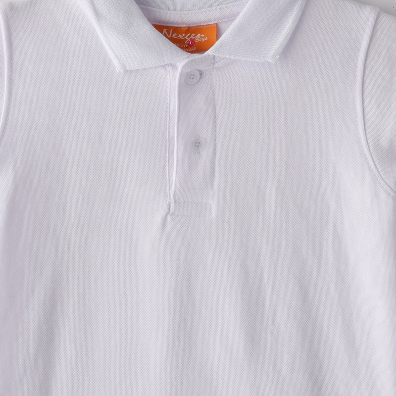 Nexgen Boys' Collar Neck Polo T-Shirt - White