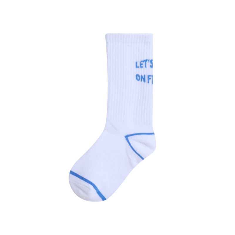 Genius Boy's Printed Crew Socks - White - 3 Pcs