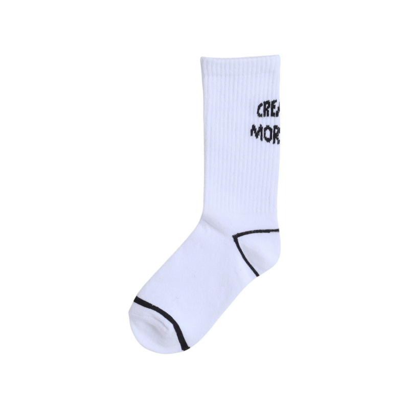 Genius Boy's Printed Crew Socks - White - 3 Pcs