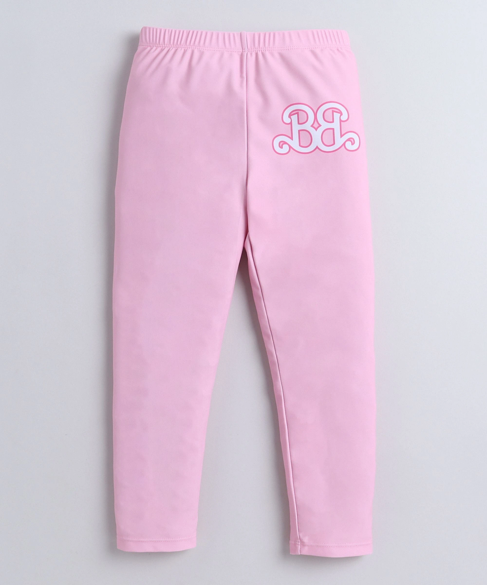 Disney Girl's Barbie Short Sleeves Swim Top & Pants - Pink - 2 Pcs