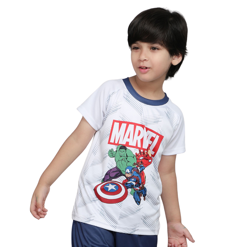 Marvel Boy's Marvel Active Sports T-Shirt - White