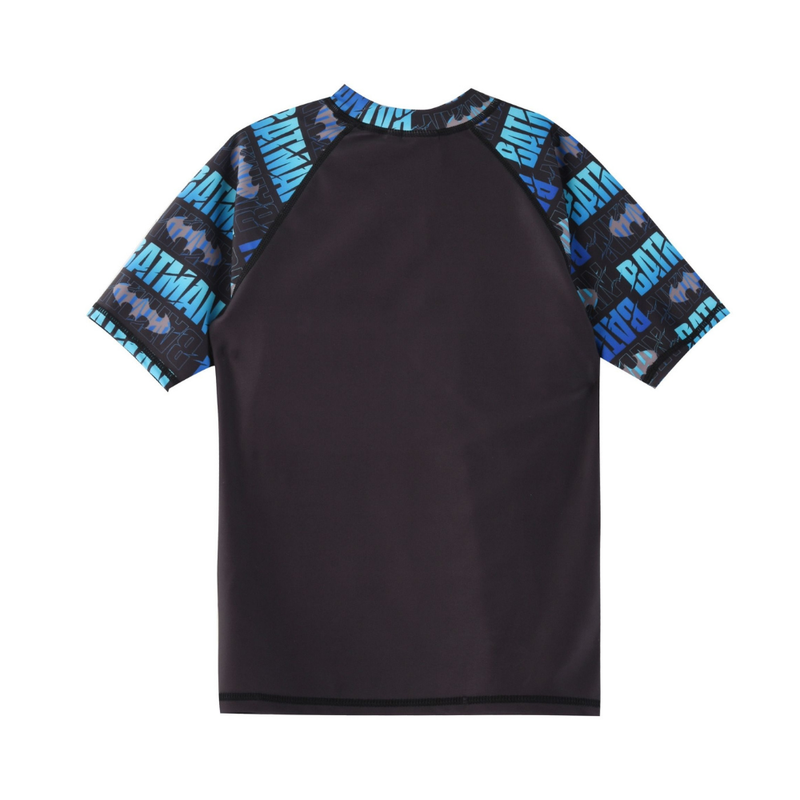 Batman Boy's Short Sleeves Rash Guard Top - Multicolor