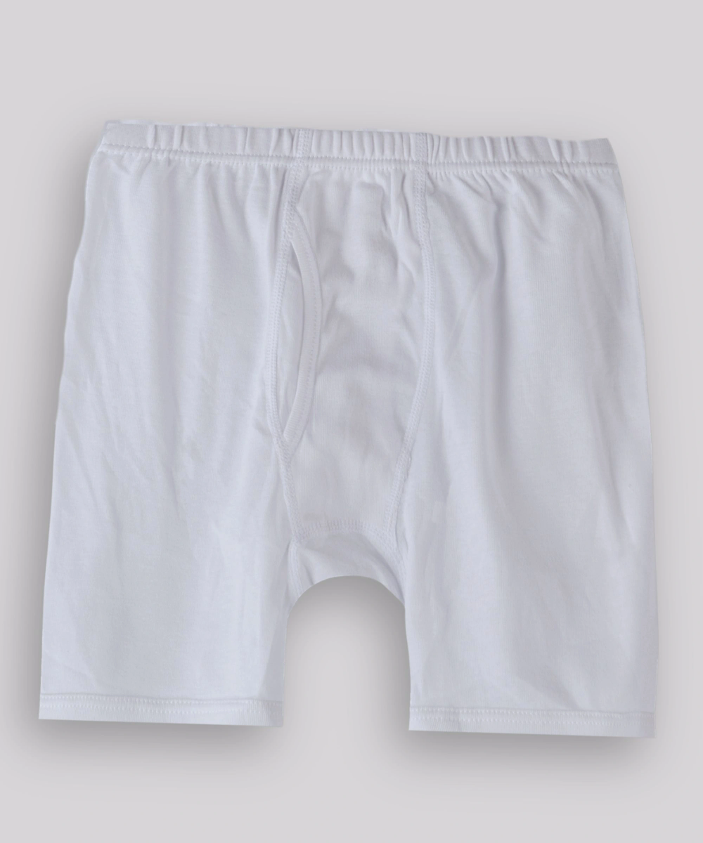 Zebra Crossing Boy's Plain Half Pants - White - 3 Pcs