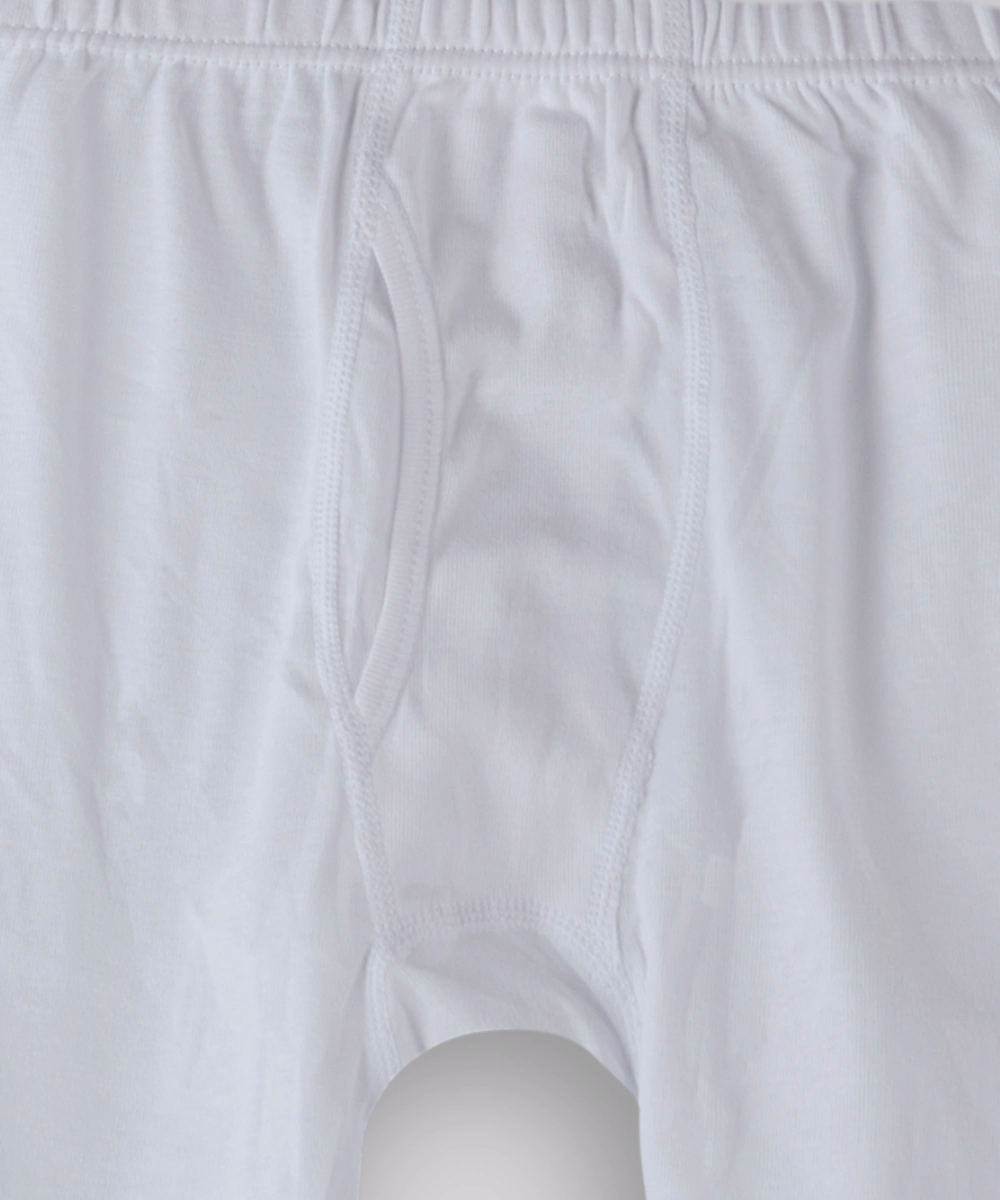 Zebra Crossing Boy's Plain Half Pants - White - 3 Pcs