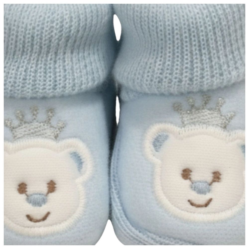 Smart Baby Teddy Bear Embroidered Booties