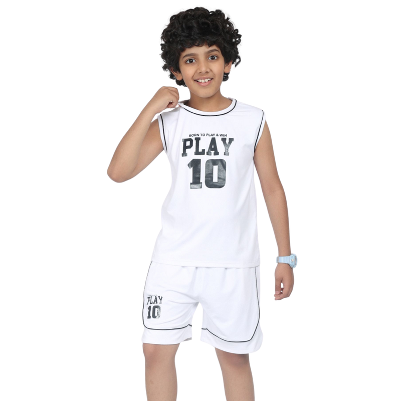 Nexgen Boy Active Sports Shorts - White