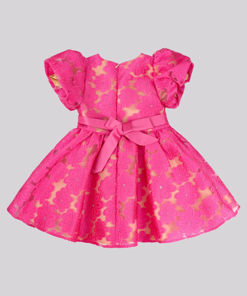 Smart Baby Baby Girl's Embroidered Party Dress - Pink