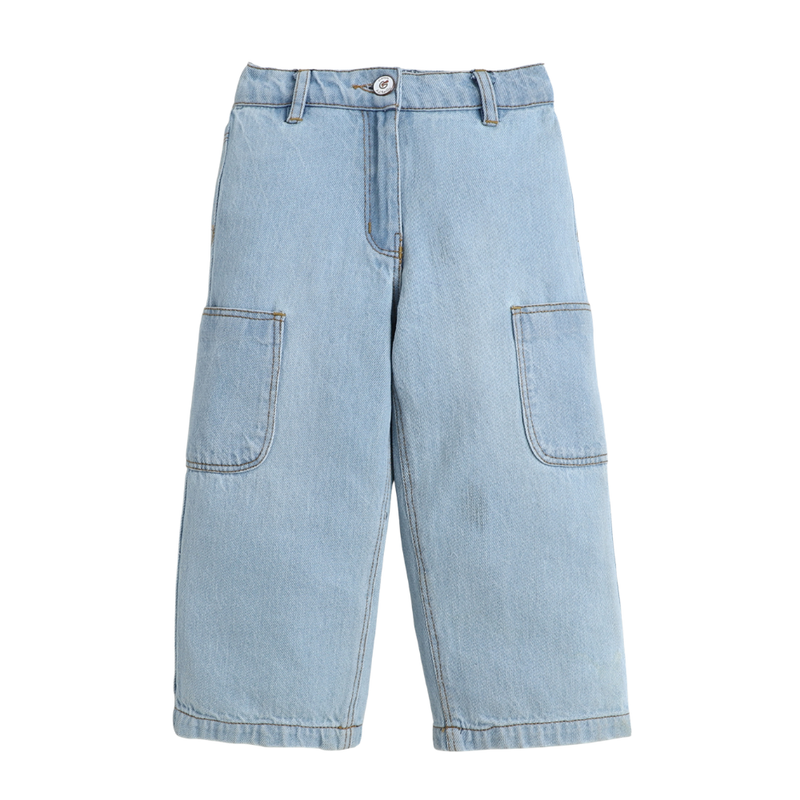 Little Kangaroos Girl's Denim Jeans - Blue