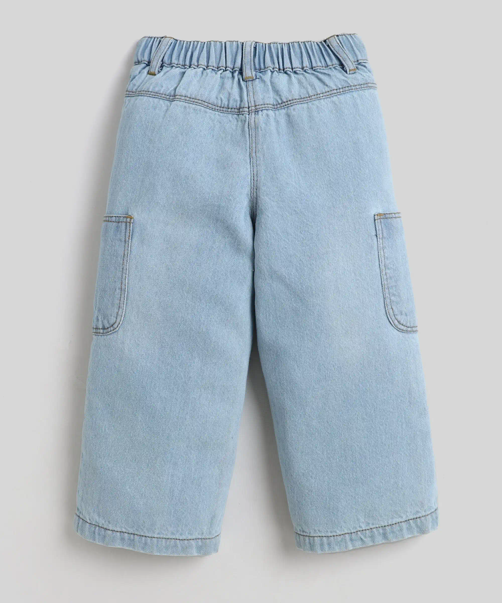 Little Kangaroos Girl's Denim Jeans - Blue